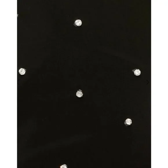 Mac Duggal Midnight Sparkle Rhinestone One-Shoulder Asymmetrical Black Midi 12 - Picture 6 of 7